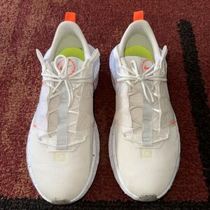 Nike White and Orange Athletic Shoes
